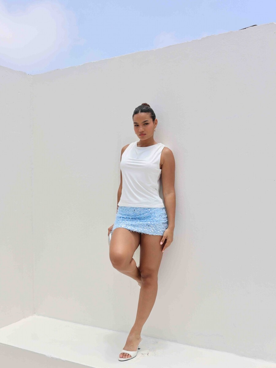 FALDA IBIZA - CELESTE 