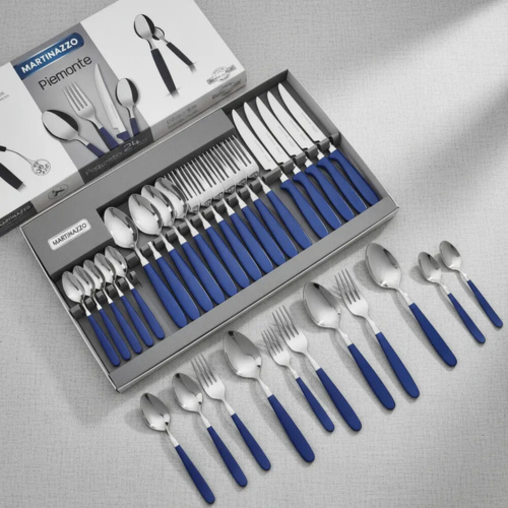 Piemonte Set cubiertos 24 pzas Azul Piemonte Set cubiertos 24 pzas Azul
