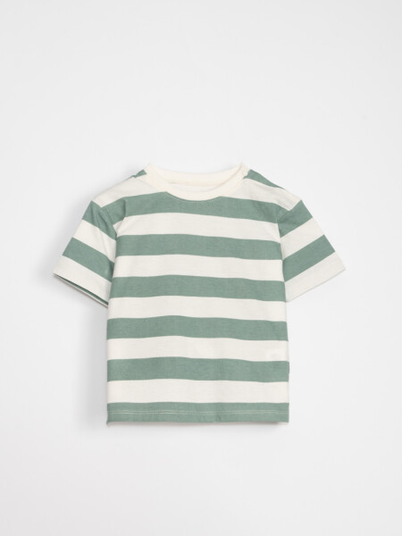 Remera oversize estampa Rayas Verde