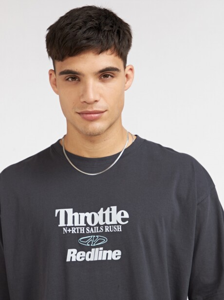 REMERA BOXY REDLINE GRIS