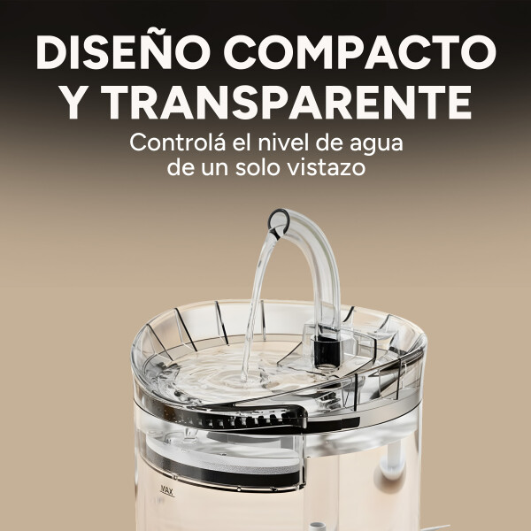 Fuente De Agua Bebedero Para Mascotas 2 Litros Recirculación Variante Transparente