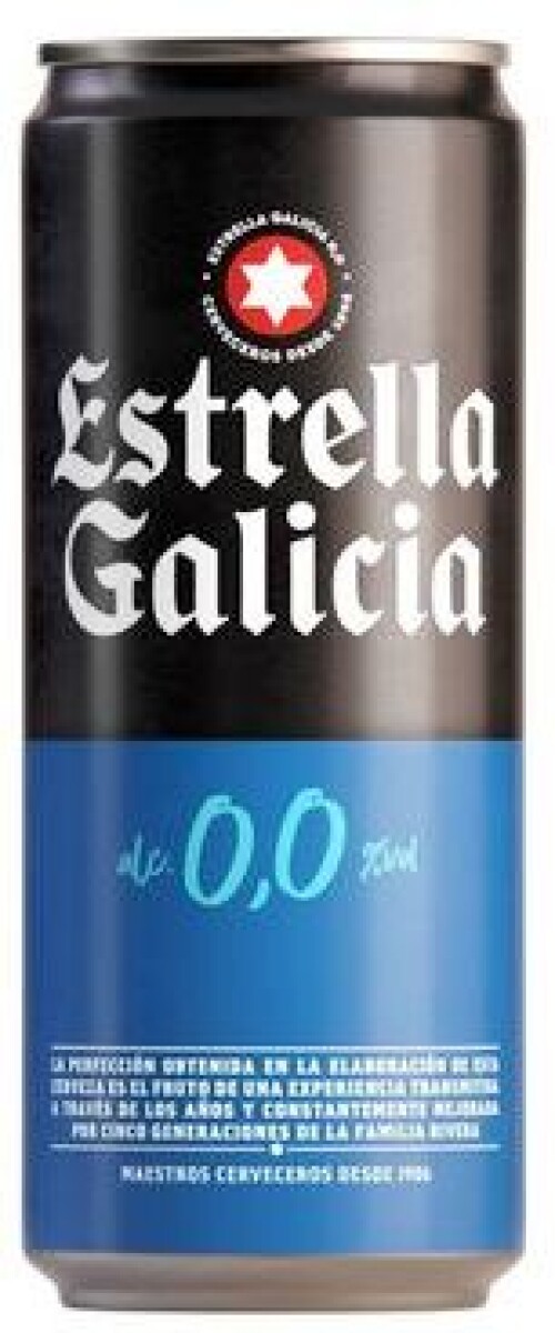 CERVEZA ESTRELLA DE GALICIA S/ALCOHOL LATA 330ML 