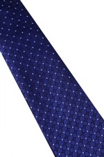 Corbata con pañuelo 8 cm Azul Marino