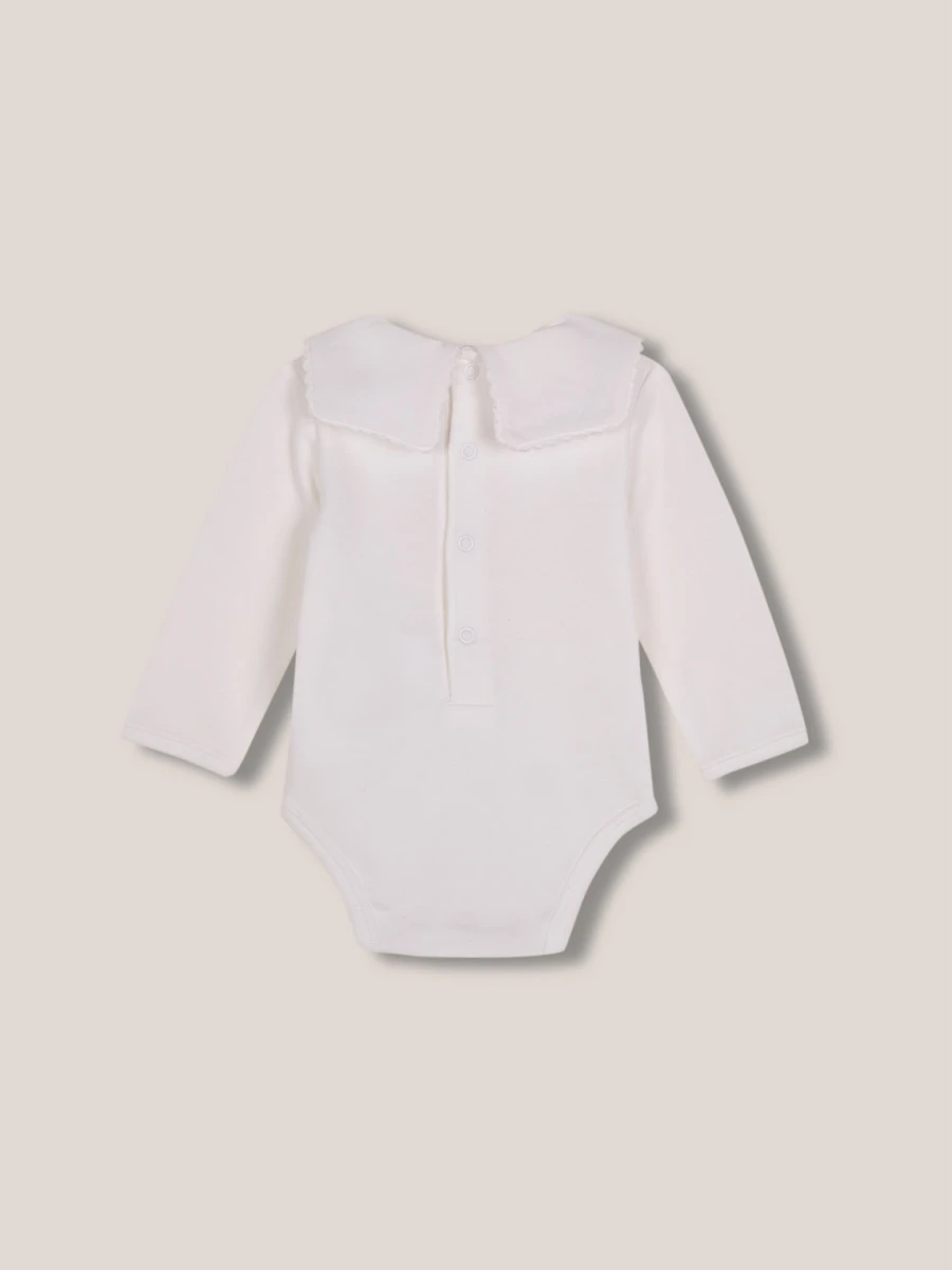 Body Con Cuello Grande Blanco Roto