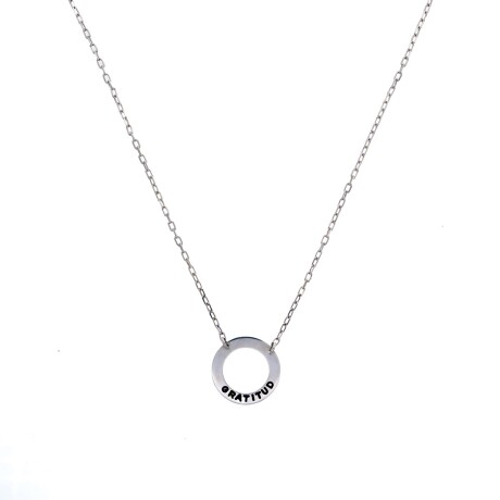 Colgante de plata 925 con cadena, GRATITUD. Colgante de plata 925 con cadena, GRATITUD.