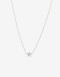 Cadena Corta con Dije Cubic zirconia Collar Con Dije Floral Cubic Plateado - Plateado