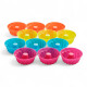12 piezas molde individual budin/flan 6,5 x 2,7 cm Silicona Sin Color