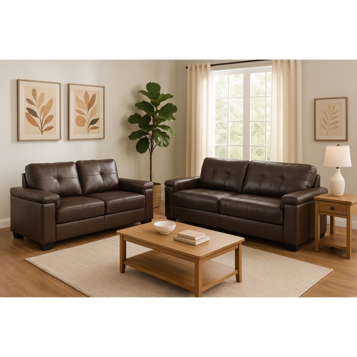 Juego de living 3+2 EcoCuero 