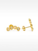 Pendientes Con Circonitas - Plata De Ley 925 verde