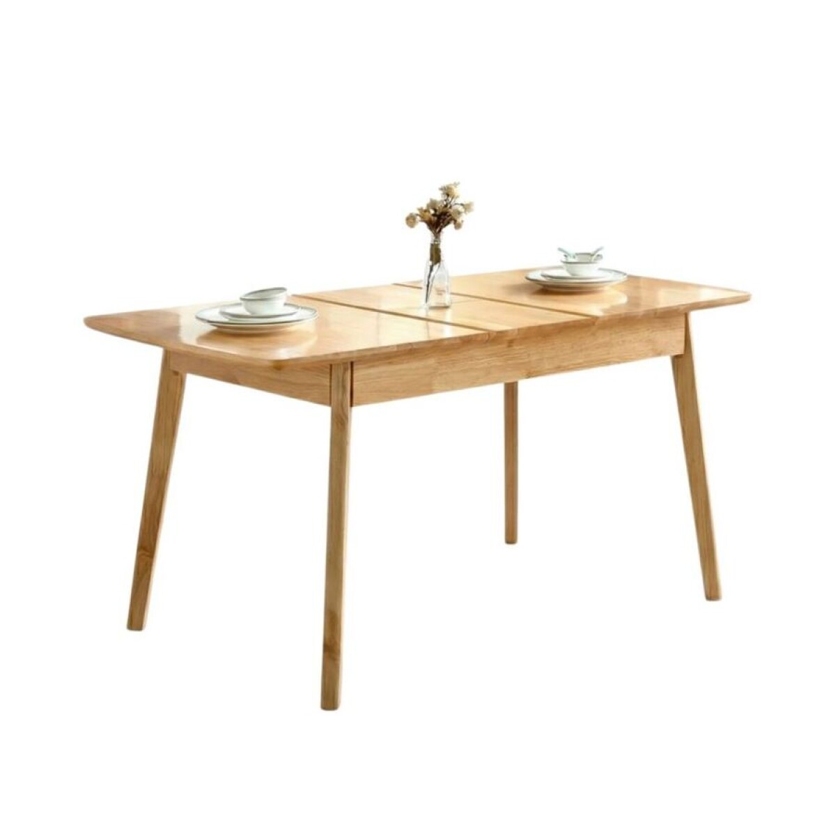 Mesa de comedor Extensible Madera maciza 120 a 150 cm Elan 
