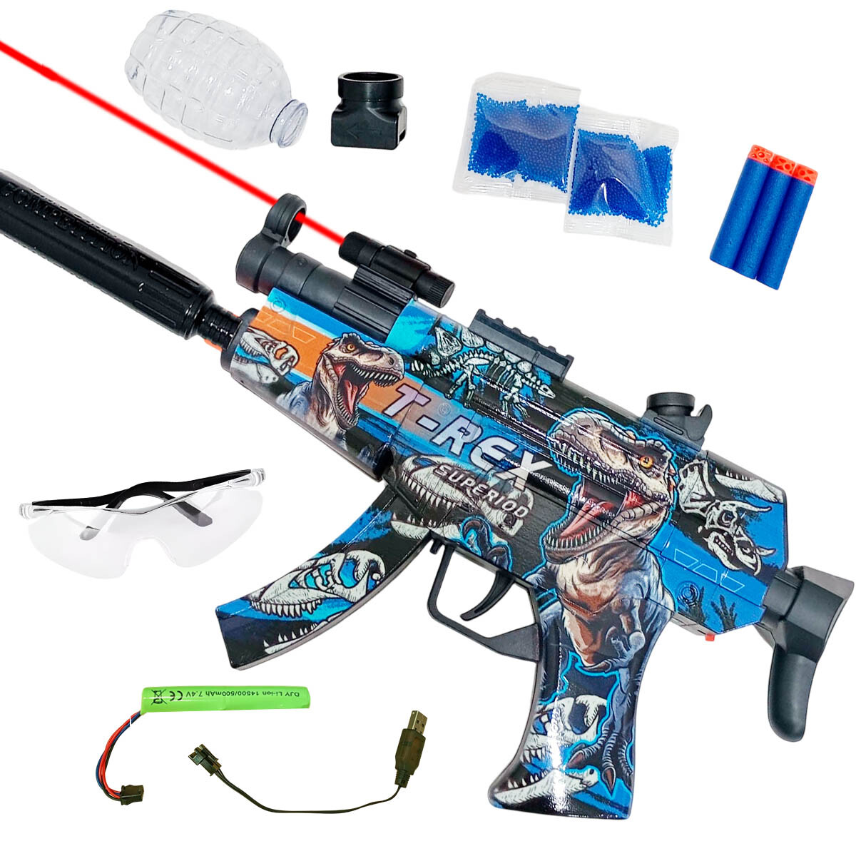 Pistola Hidrogel C/laser Semi Automática 5000 Balines - Jug013116-tr 