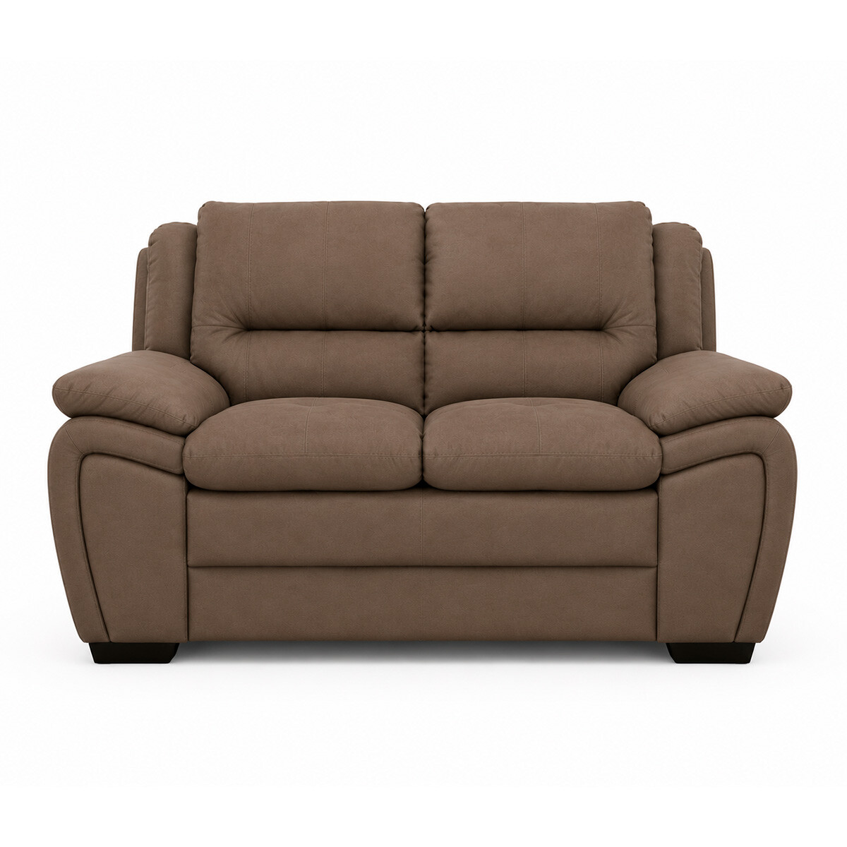 Sofá Modelo Georgia 2 Lugares Color Liso Marron Ref.8290 