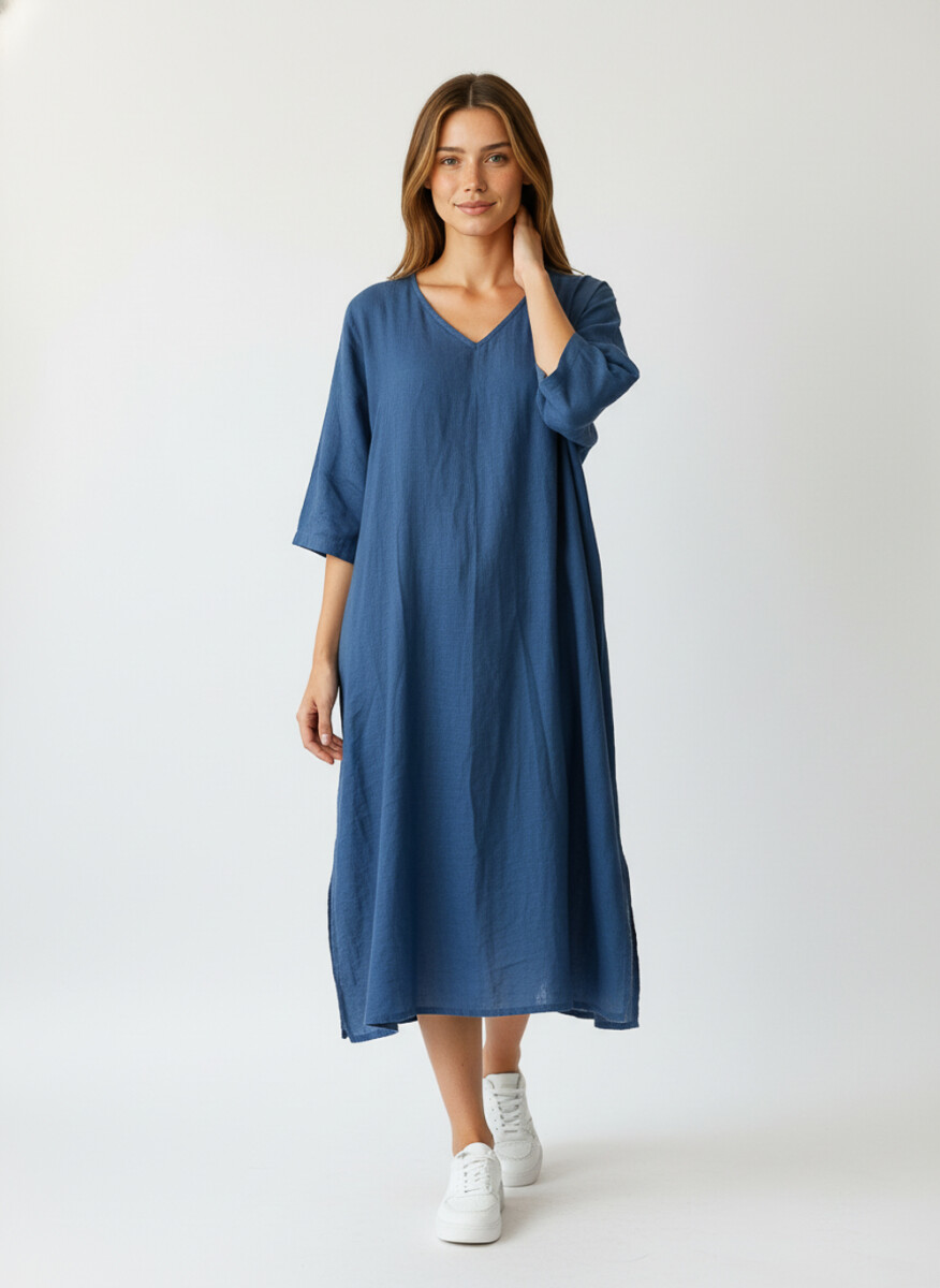 Vestido Judhit - Azul Grisaceo 