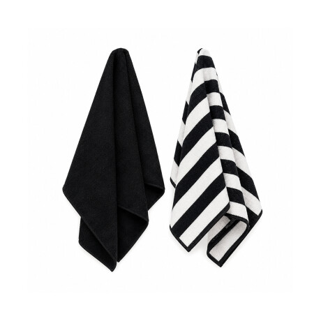 Set x2 repasadores 40x60cm super absorbentes Negro