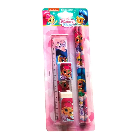 Set Escolar de Ùtiles 5 Piezas Shimmer and Shine Oficial U