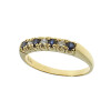 Anillo medio sin fin clásico chico en oro amarillo 18k con brillantes y zafiros Anillo medio sin fin clásico chico en oro amarillo 18k con brillantes y zafiros