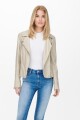 Chaqueta Gemma Biker Efecto Piel Silver Lining