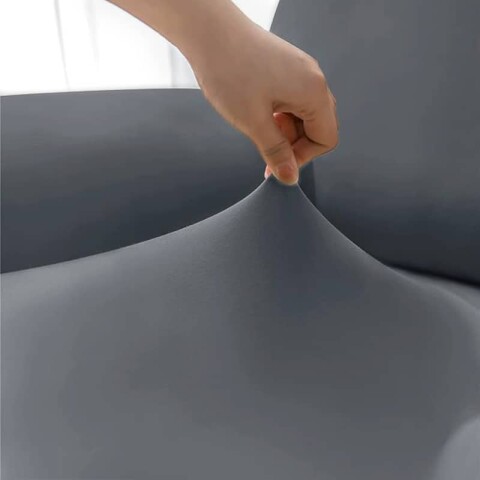 Funda sillón reclinable 3 cuerpos lisa gris