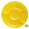 Bandeja Circular Biodegradable para Copetin x3 Un Amarillo