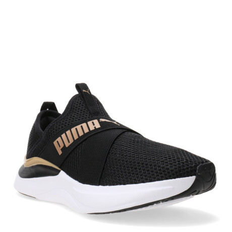 Championes de Mujer Puma Softride Harmony Slip Negro - Dorado