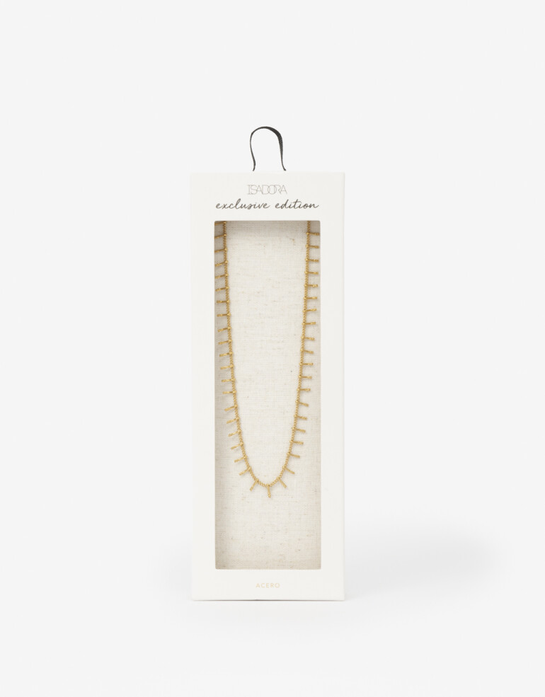 Collares Cortos Metal Collar Corto De Acero - Dorado