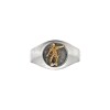Anillo Profesión Futbolista -Plata y Oro-Sin Piedra-AP5021 sinpiedra