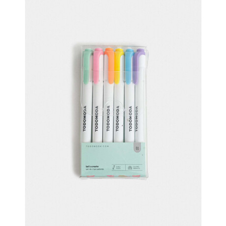 Set De Resaltadores Combinacion Multicolor