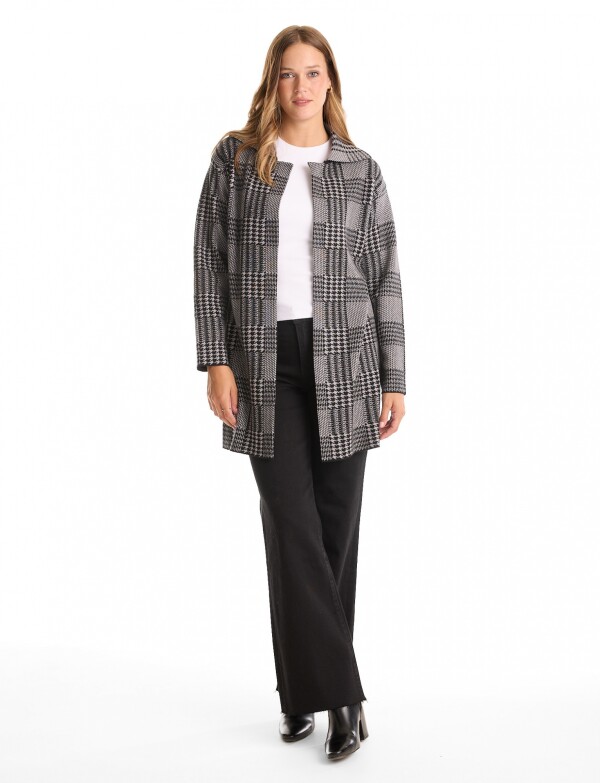 Cardigan Largo Gales NEGRO/GRIS