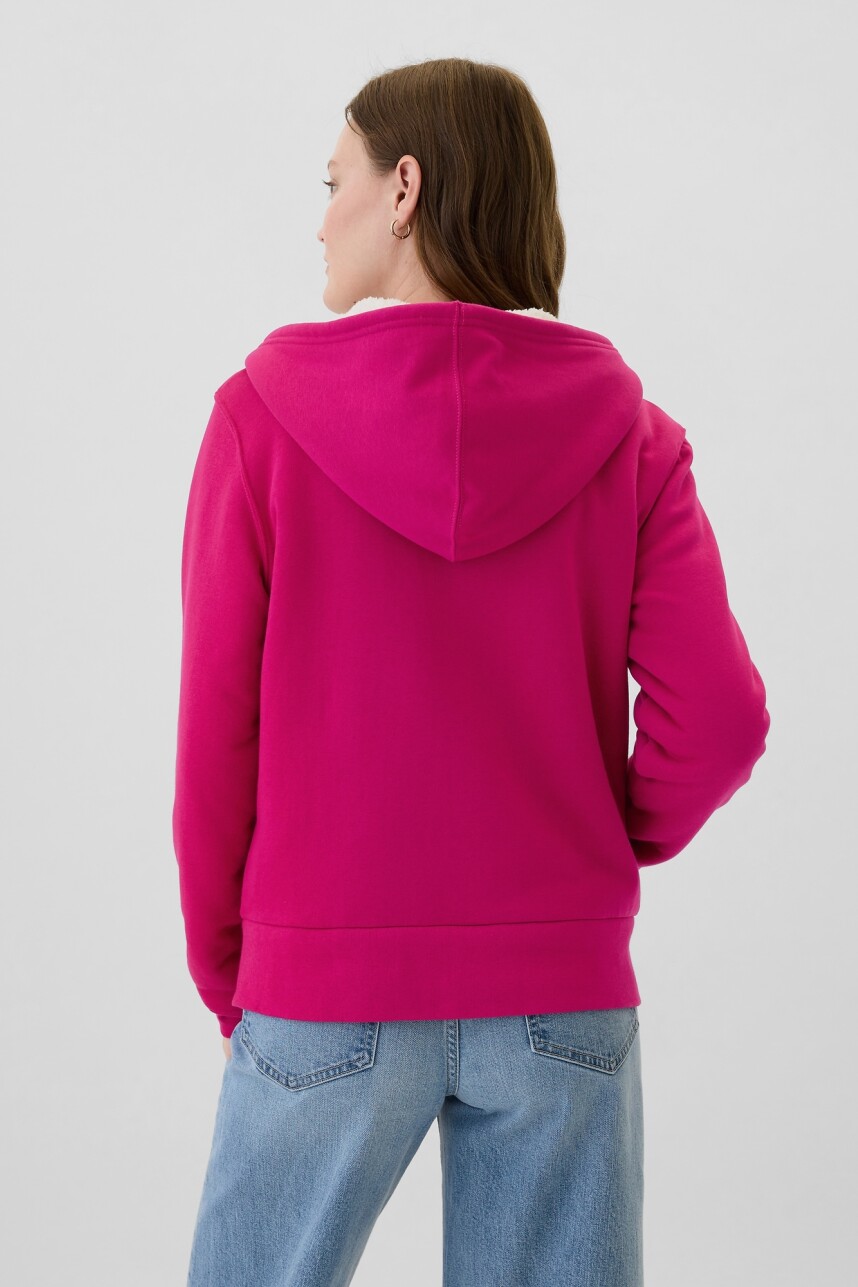 Canguro Con Corderito Logo Gap Mujer Bright Beet