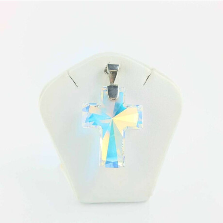 Cruz De Cristal Y Plata 925 Plata 925
