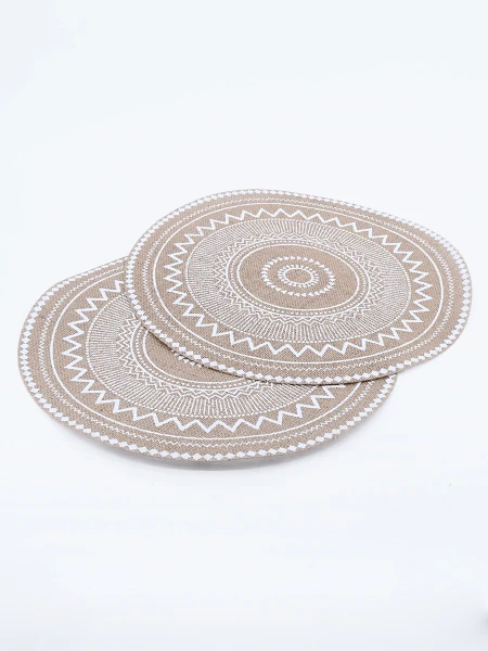 INDIVIDUAL AZTECA SET X 2 BLANCO