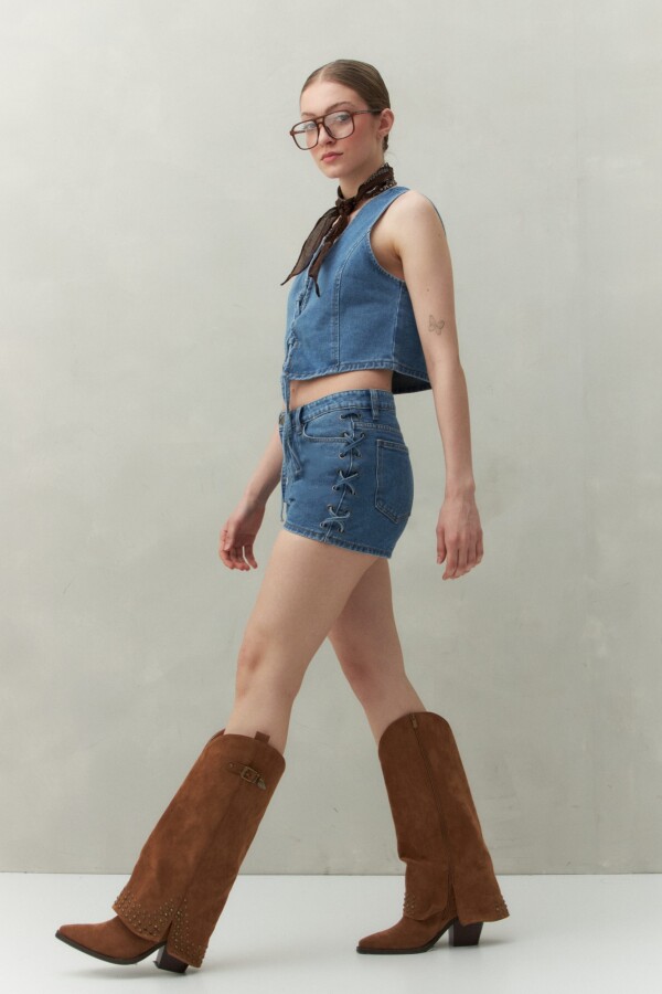 SHORT ANGER Azul