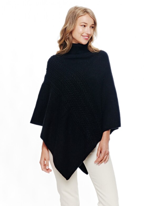 Poncho Trenza NEGRO