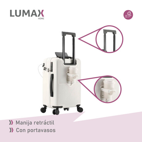 Valija rigida Lumax Sapporo con portavaso Blanco