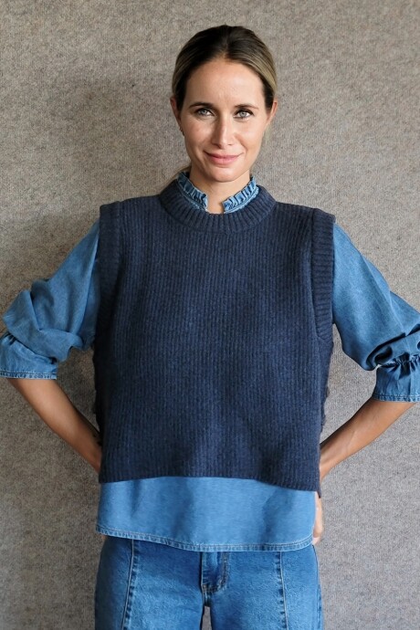 Chaleco Olivia Lambswool Azul Marino
