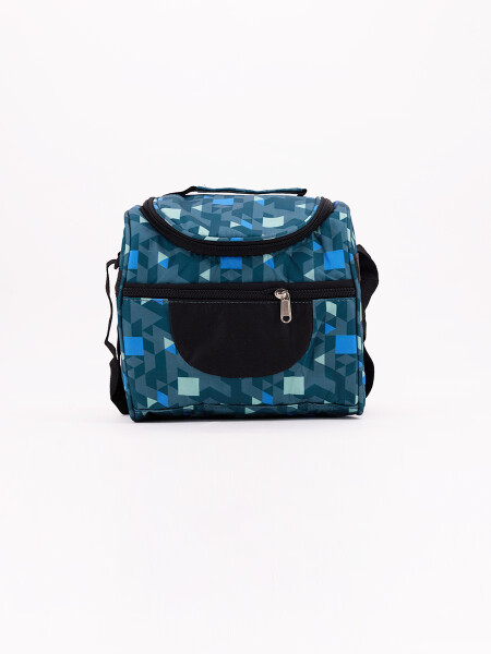 LUNCHERA GEOMETRIC DOBLE CIERRE GRIS