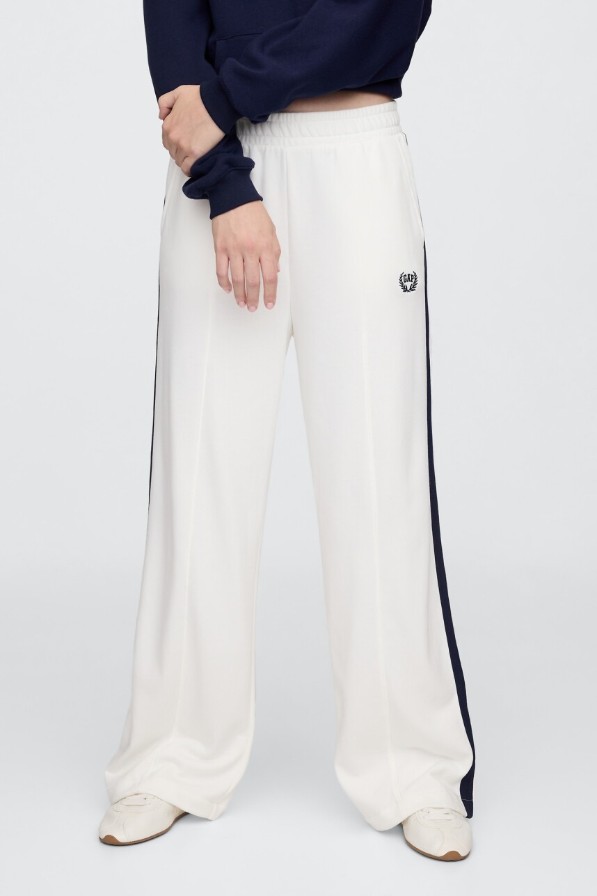 Pantalón Deportivo Logo Gap Sin Felpa Mujer New Off White