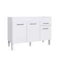 ARMARIO BAJO MESADA 1.20 3 PUERTAS - 1 CAJON - BLANCO ARMARIO BAJO MESADA 1.20 3 PUERTAS - 1 CAJON - BLANCO