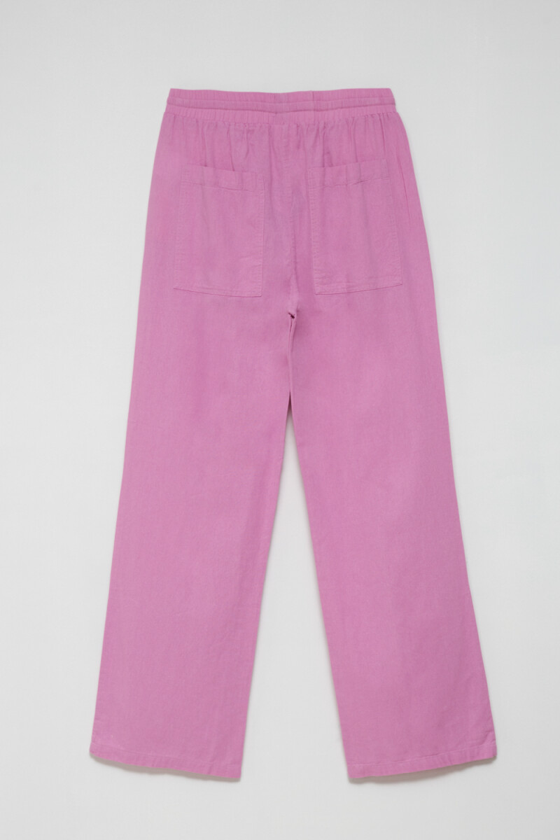 Pantalón de lino Rosado