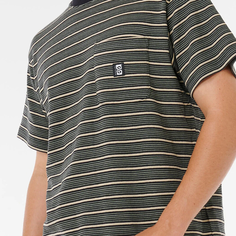 Remera Rip Curl Search Stripe Tee - Negro Remera Rip Curl Search Stripe Tee - Negro