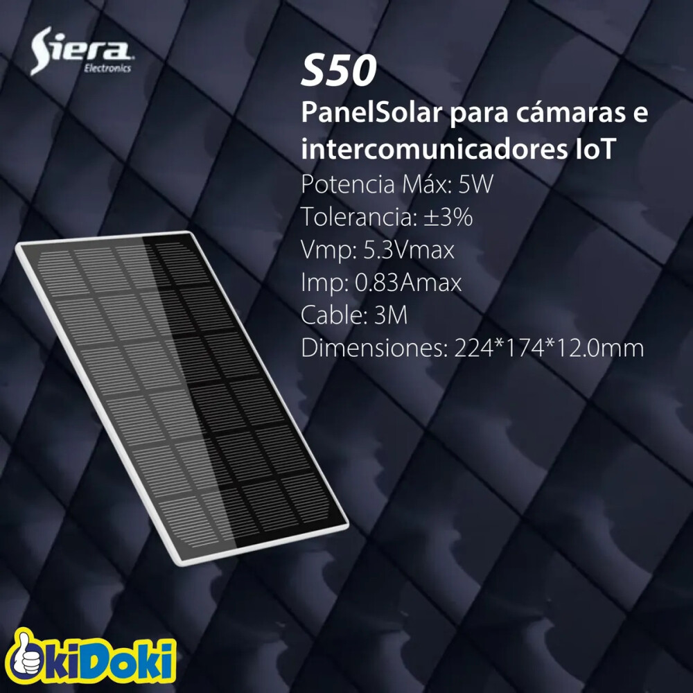 Panel Solar Para Cámaras E Intercomunicadores Siera Panel Solar Para Cámaras E Intercomunicadores Siera