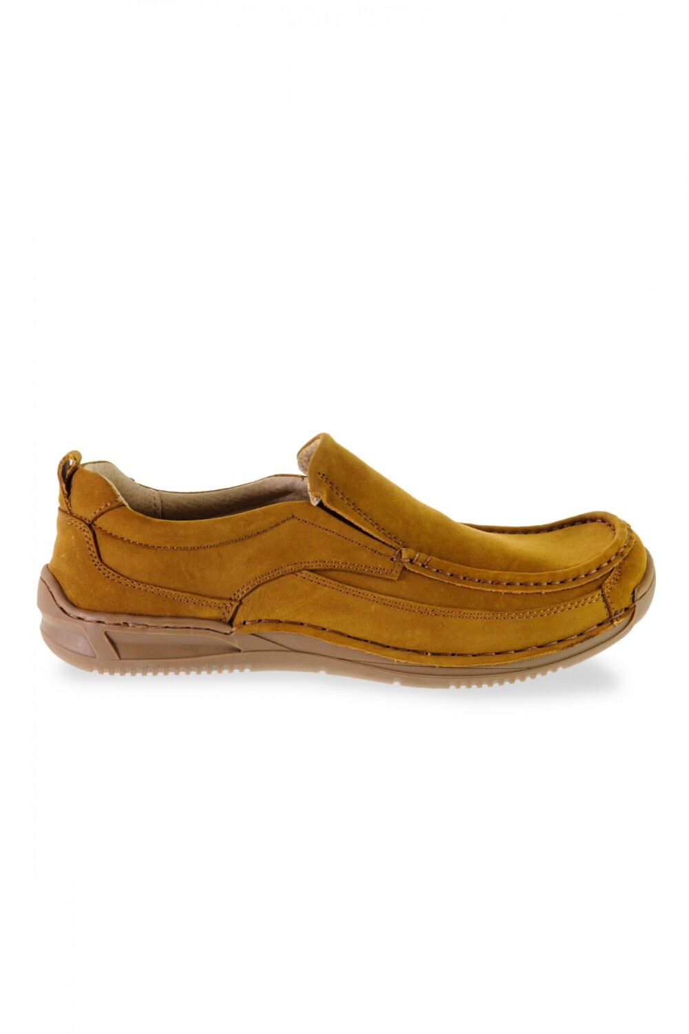 ZAPATO DE GAMUZA SIN CORDONES Camel