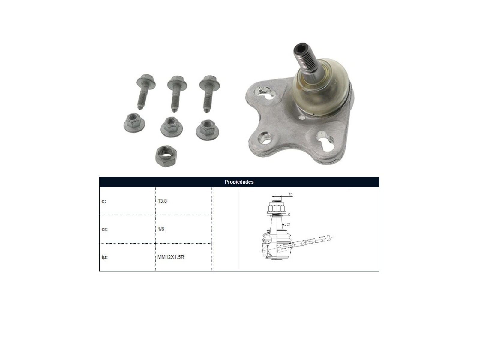 Rotula Del Mercedes Benz A 160 (W168)/A 170 Cdi (W168) 99-25 Der/Izq 