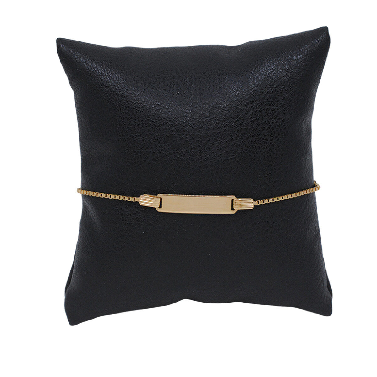 Pulsera En Oro 18K Con Placa De Identidad 