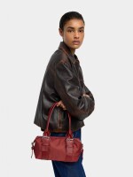 Bolso De Hombro Con Hebillas rojo