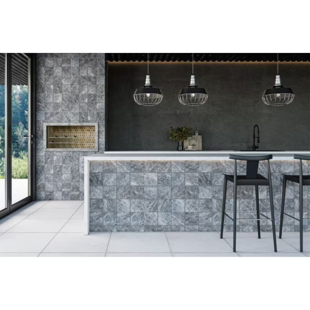 Cerámica para pared Piedra Azul 32x62 cm Satinado Cerámica Para Pared Piedra Azul 32x62 Cm Satinado