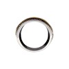 Anillo Banda-Plata y oro-Piedra Zirconia-AN5348 conpiedra