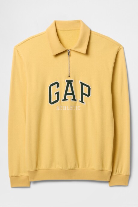 Buzo Deportivo Medio Cierre Logo Gap Hombre French Almond