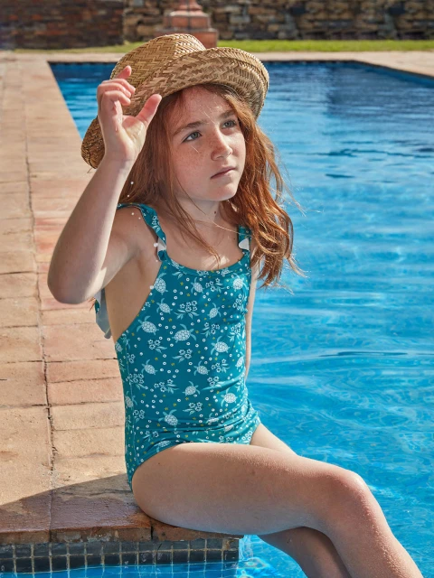 Bañador Estampado Tortugas Turquesa