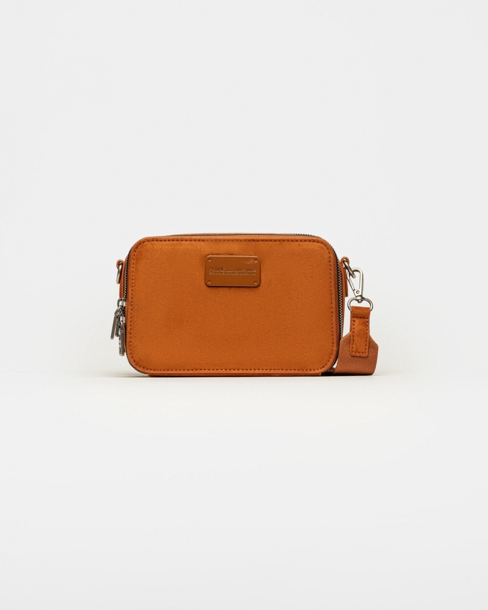 Bandolera New Penny en efecto gamuza Tabaco